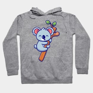 Cute Koala Hanging On Tree Hoodie